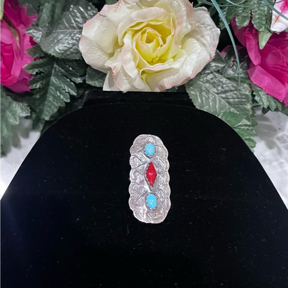 Turquoise Sterling Silver Brooch/Pendant.